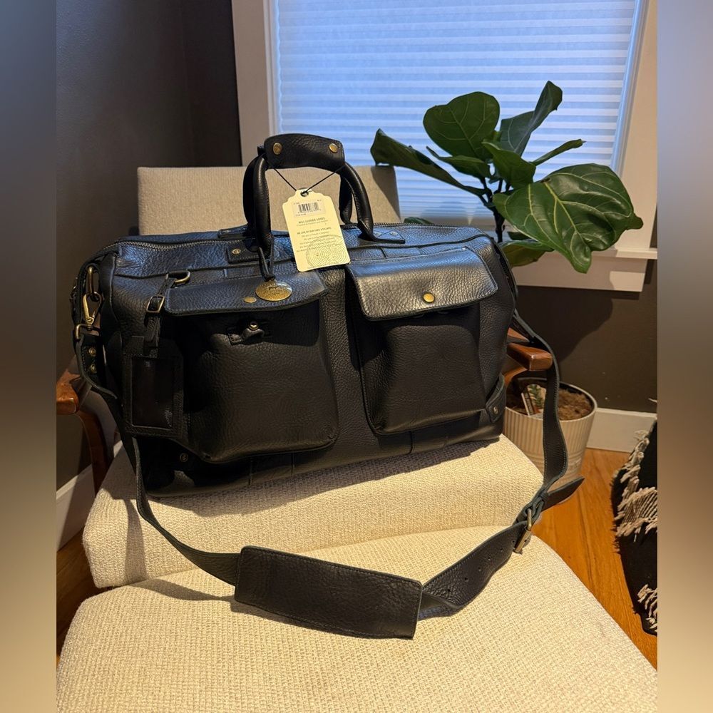 Will Leather Goods, NWT Leather Travel Duffel